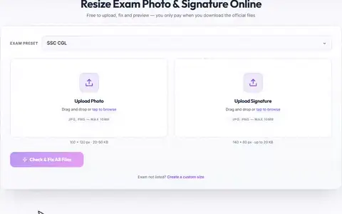 Uploading a photo into the resizer